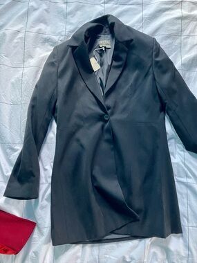 Echo Women's Black Single-Button Long Blazer